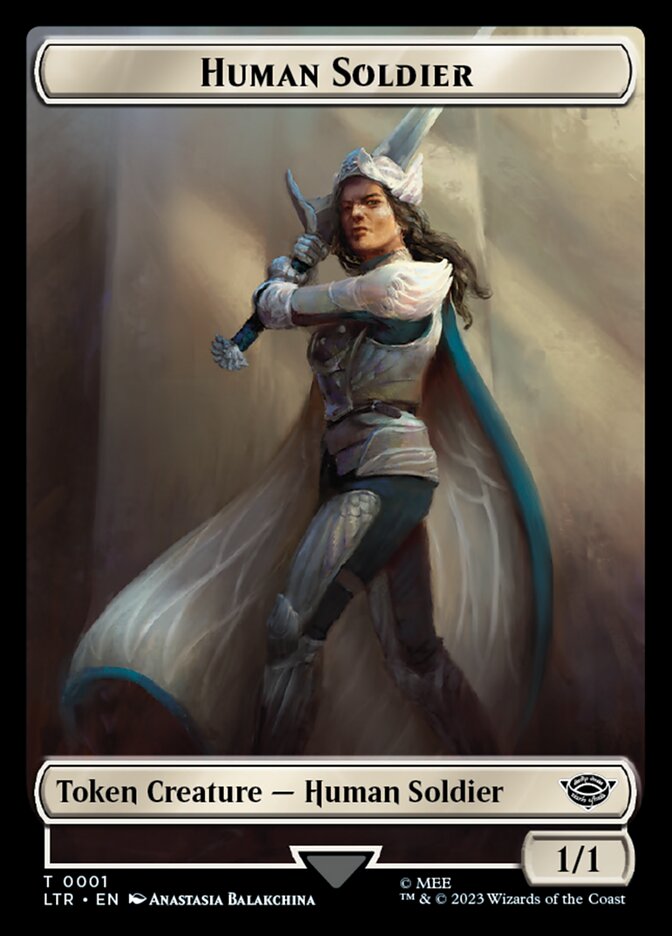 Human Soldier Token (01) [The Lord of the Rings: Tales of Middle-Earth Tokens] | Gear Gaming Bentonville