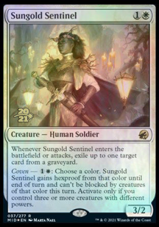 Sungold Sentinel [Innistrad: Midnight Hunt Prerelease Promos] | Gear Gaming Bentonville