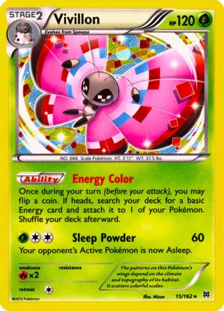 Vivillon (15/162) (Cosmos Holo) [XY: BREAKthrough] | Gear Gaming Bentonville