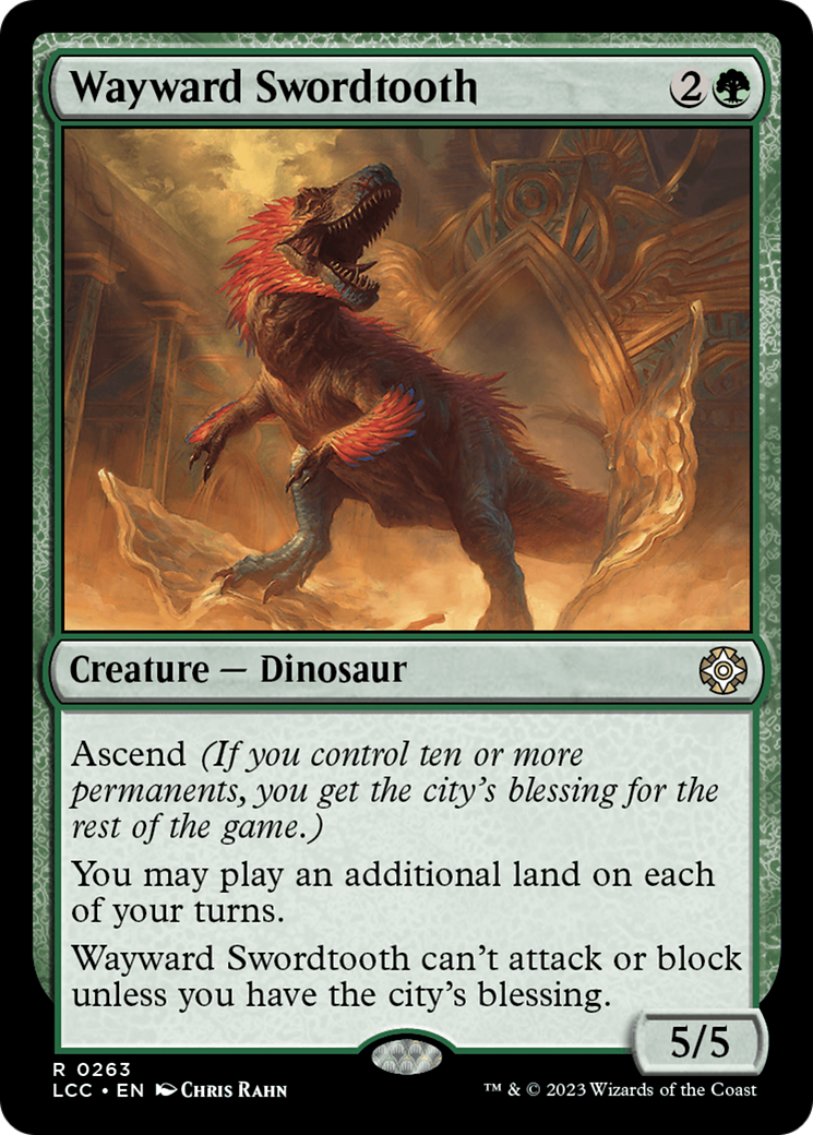 Wayward Swordtooth [The Lost Caverns of Ixalan Commander] | Gear Gaming Bentonville