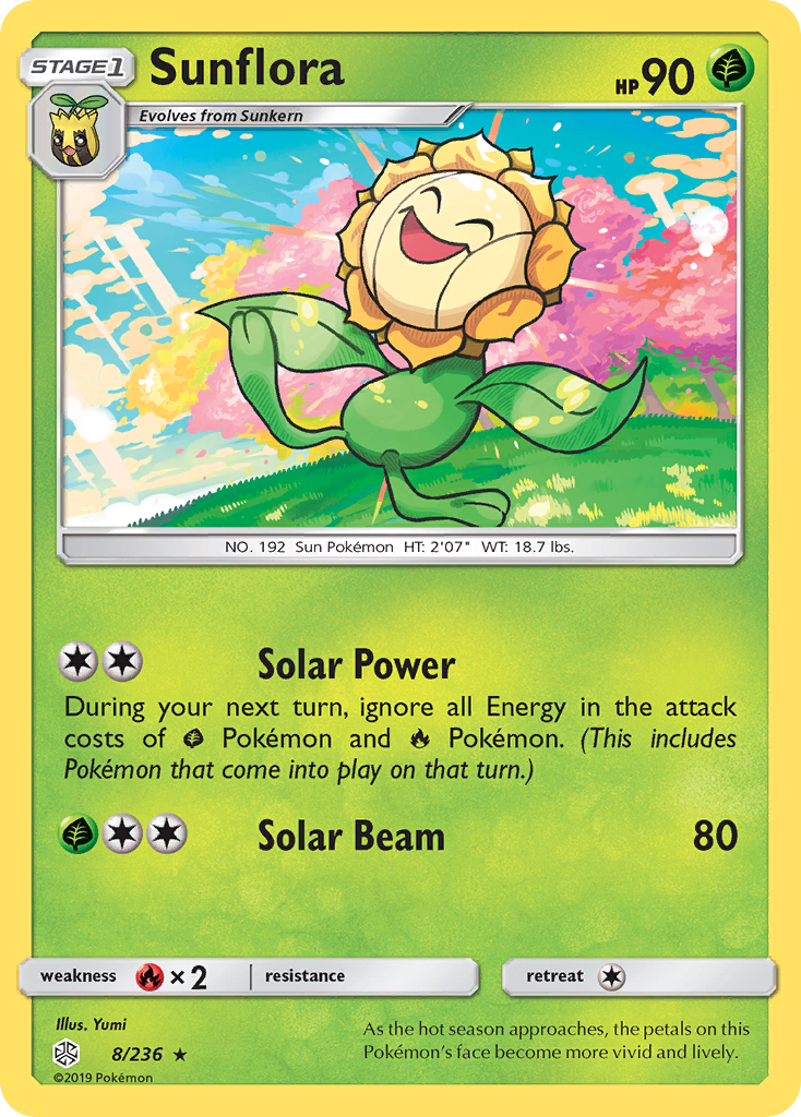 Sunflora (8/236) [Sun & Moon: Cosmic Eclipse] | Gear Gaming Bentonville