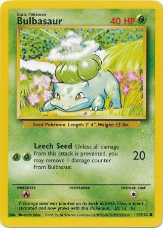 Bulbasaur (44/102) [Base Set Unlimited] | Gear Gaming Bentonville