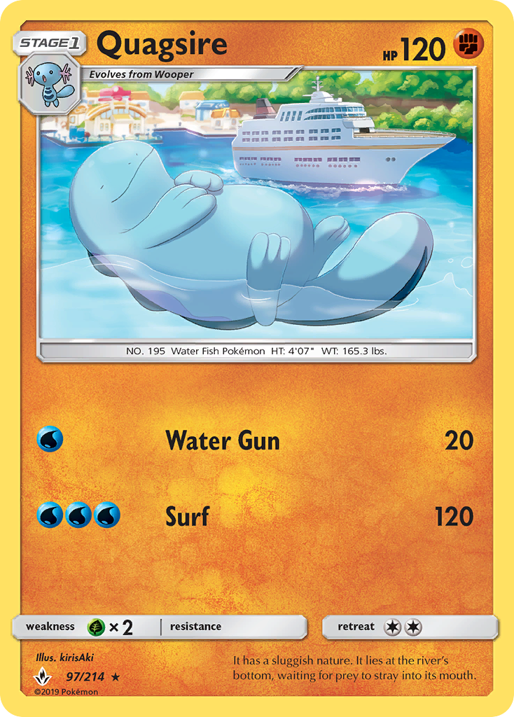 Quagsire (97/214) [Sun & Moon: Unbroken Bonds] | Gear Gaming Bentonville