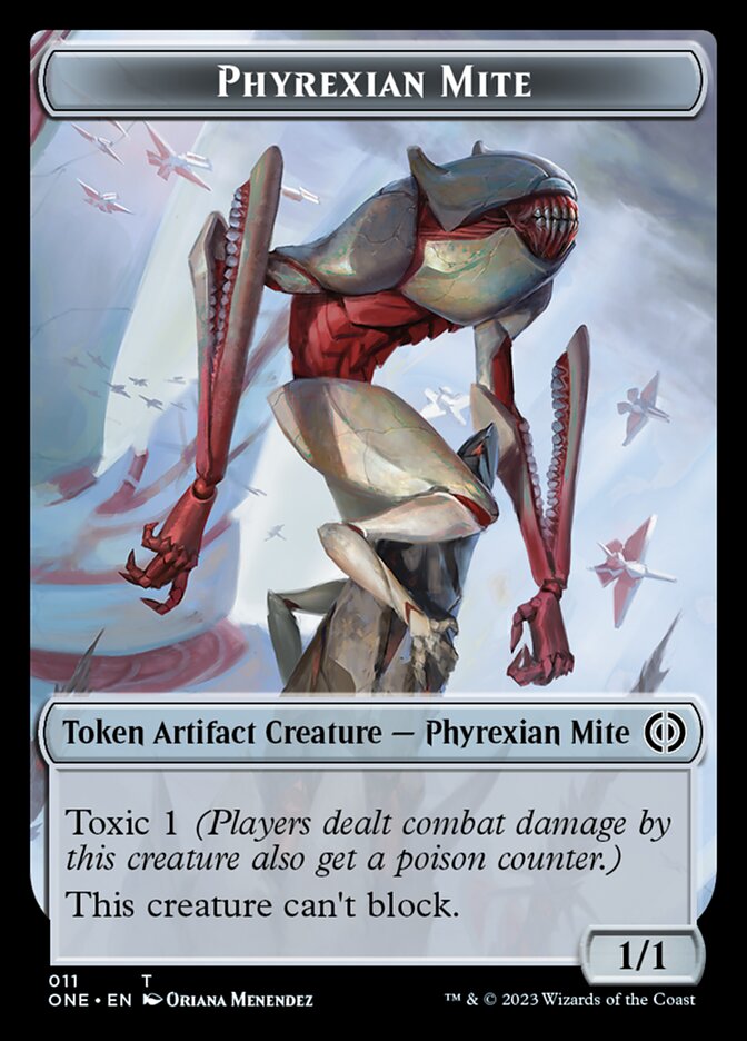 Phyrexian Mite (011) // Phyrexian Germ Double-Sided Token [Phyrexia: All Will Be One Commander Tokens] | Gear Gaming Bentonville