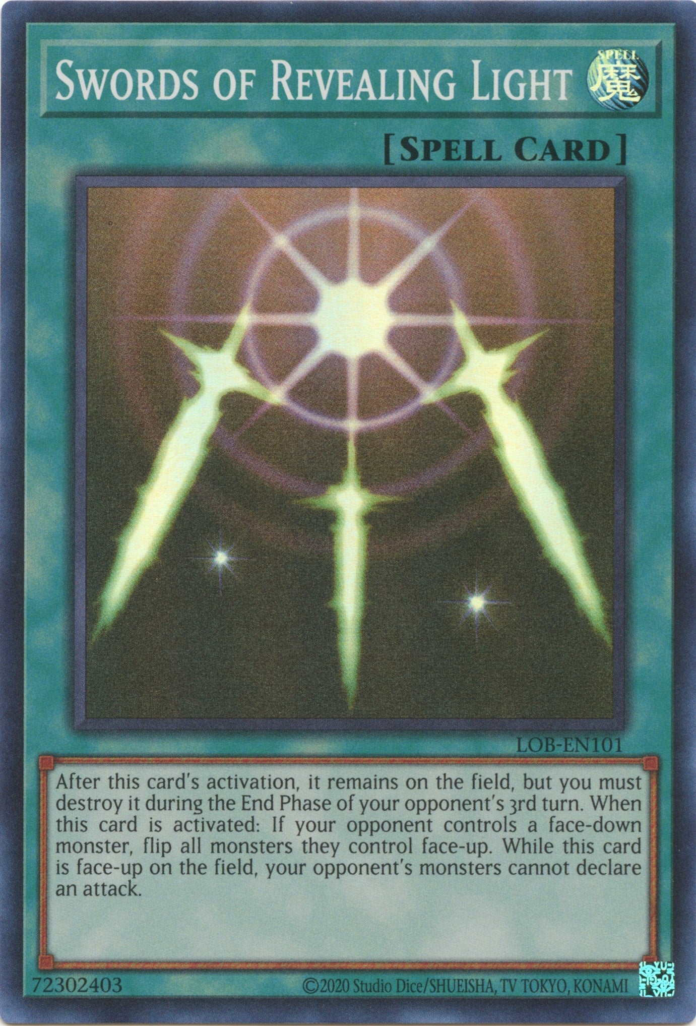 Swords of Revealing Light (25th Anniversary) [LOB-EN101] Super Rare | Gear Gaming Bentonville