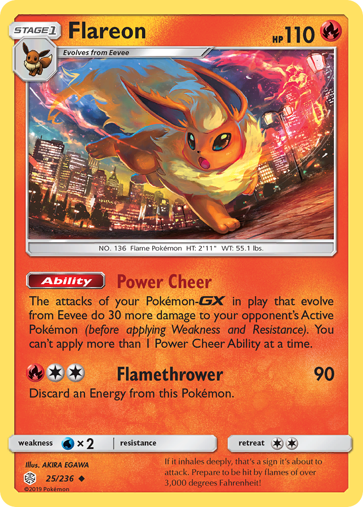 Flareon (25/236) [Sun & Moon: Cosmic Eclipse] | Gear Gaming Bentonville