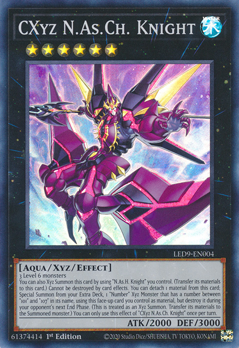 CXyz N.As.Ch. Knight [LED9-EN004] Super Rare | Gear Gaming Bentonville