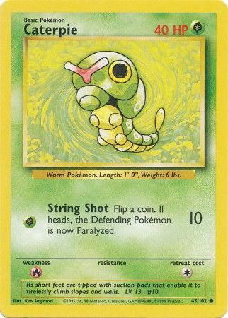 Caterpie (45/102) [Base Set Unlimited] | Gear Gaming Bentonville