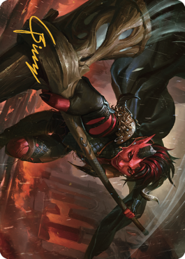 Karlach, Fury of Avernus Art Card (34) (Gold-Stamped Signature) [Commander Legends: Battle for Baldur's Gate Art Series] | Gear Gaming Bentonville