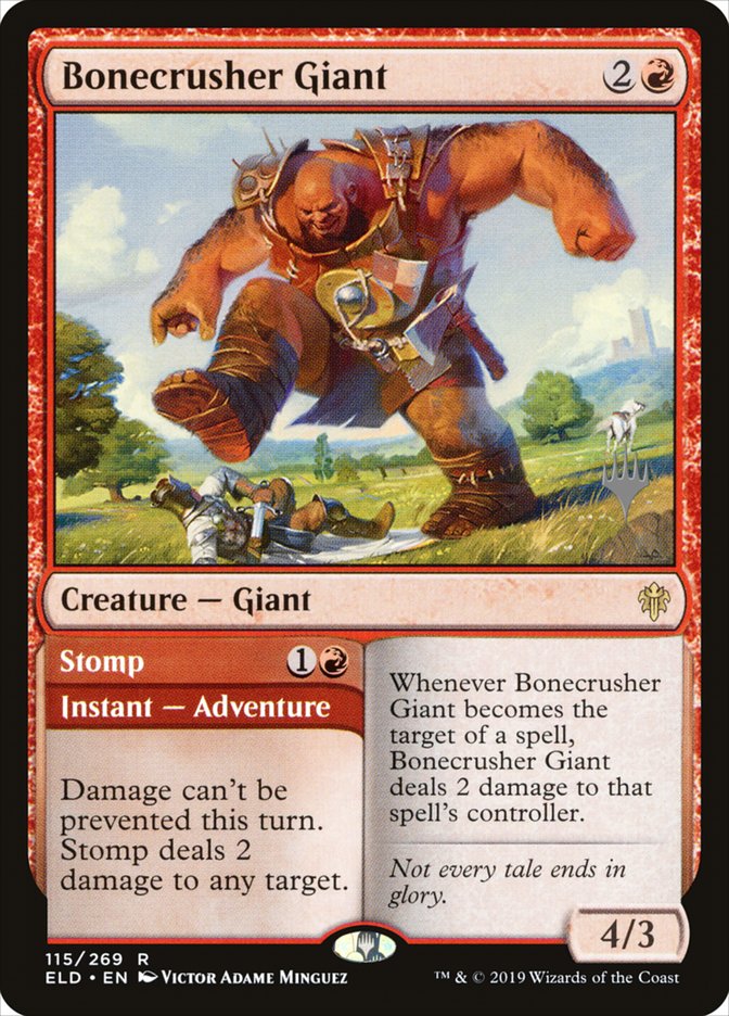 Bonecrusher Giant // Stomp (Promo Pack) [Throne of Eldraine Promos] | Gear Gaming Bentonville