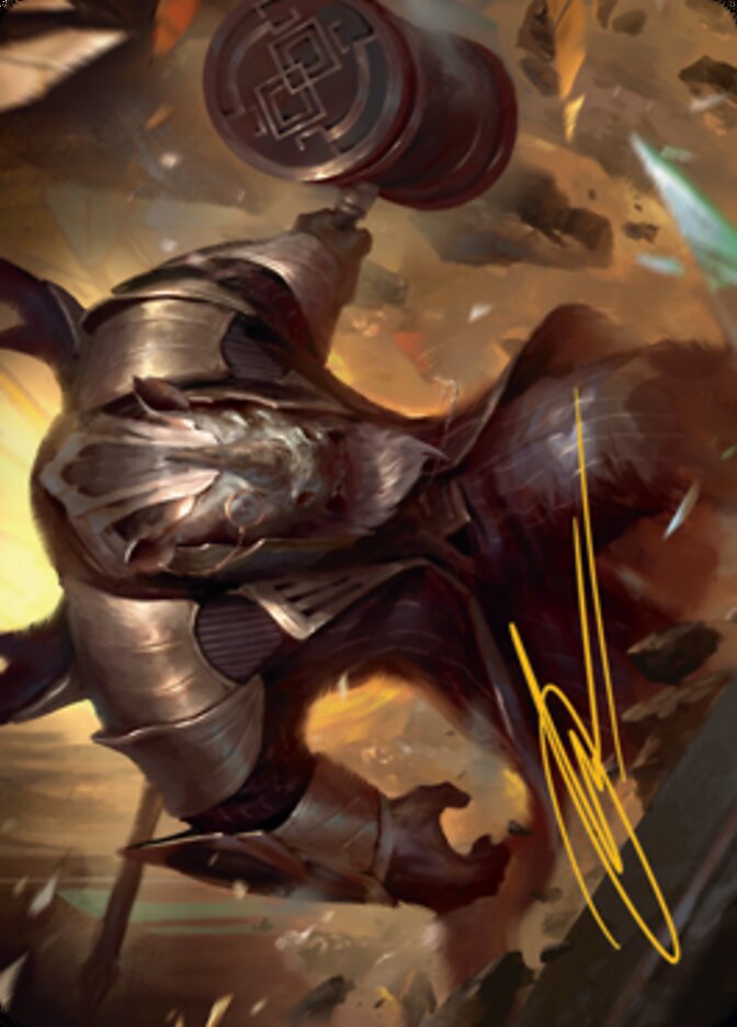 Perrie, the Pulverizer Art Card (Gold-Stamped Signature) [Streets of New Capenna Art Series] | Gear Gaming Bentonville