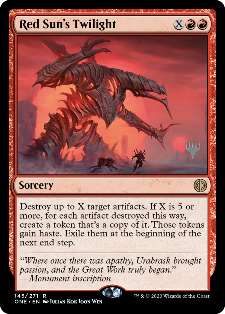 Red Sun's Twilight (Promo Pack) [Phyrexia: All Will Be One Promos] | Gear Gaming Bentonville