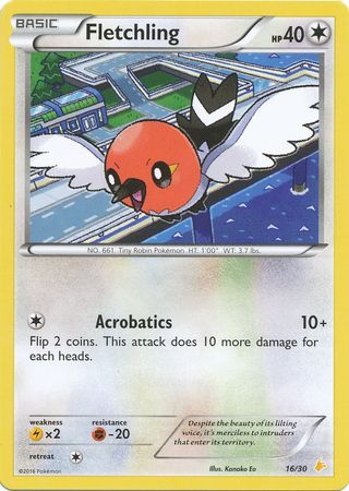 Fletchling (16/30) [XY: Trainer Kit 3 - Pikachu Libre] | Gear Gaming Bentonville