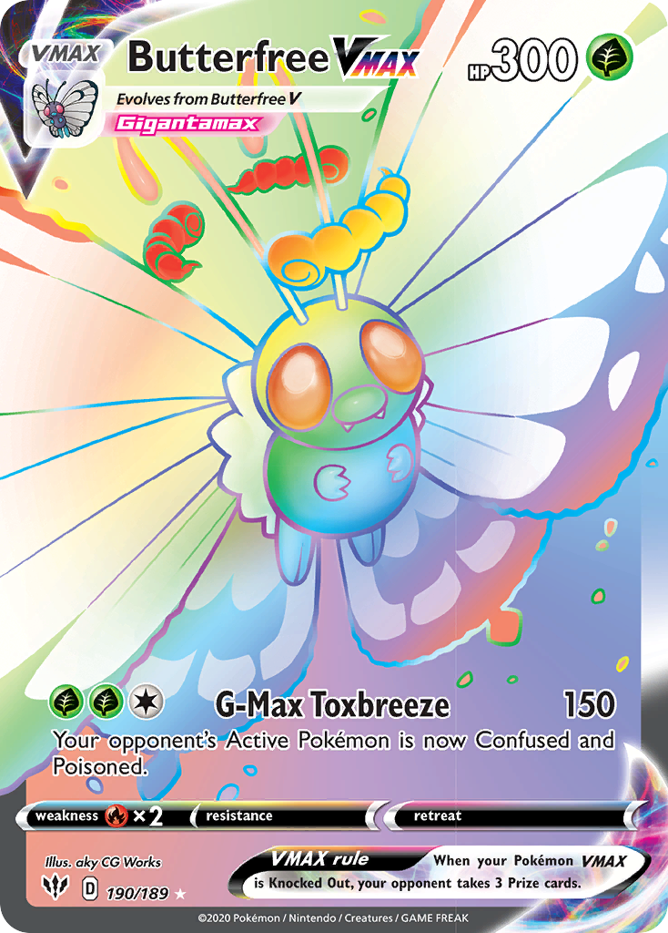 Butterfree VMAX (190/189) [Sword & Shield: Darkness Ablaze] | Gear Gaming Bentonville