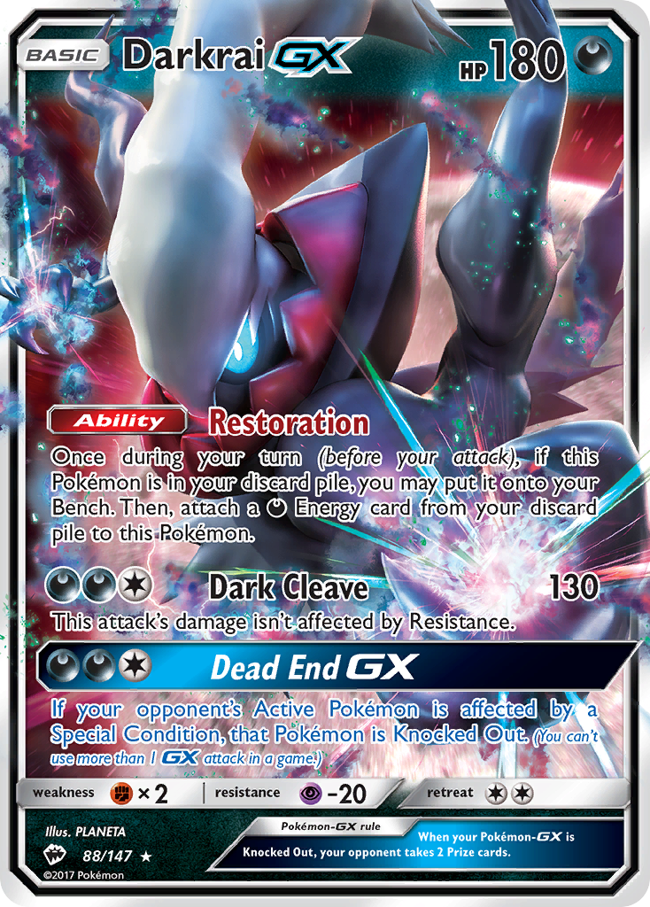 Darkrai GX (88/147) [Sun & Moon: Burning Shadows] | Gear Gaming Bentonville