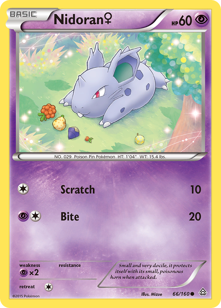 Nidoran (66/160) (Female) [XY: Primal Clash] | Gear Gaming Bentonville