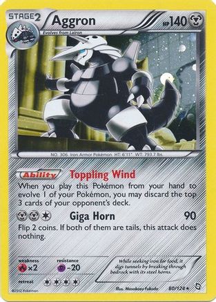 Aggron (80/124) (Cosmos Holo) [Black & White: Dragons Exalted] | Gear Gaming Bentonville