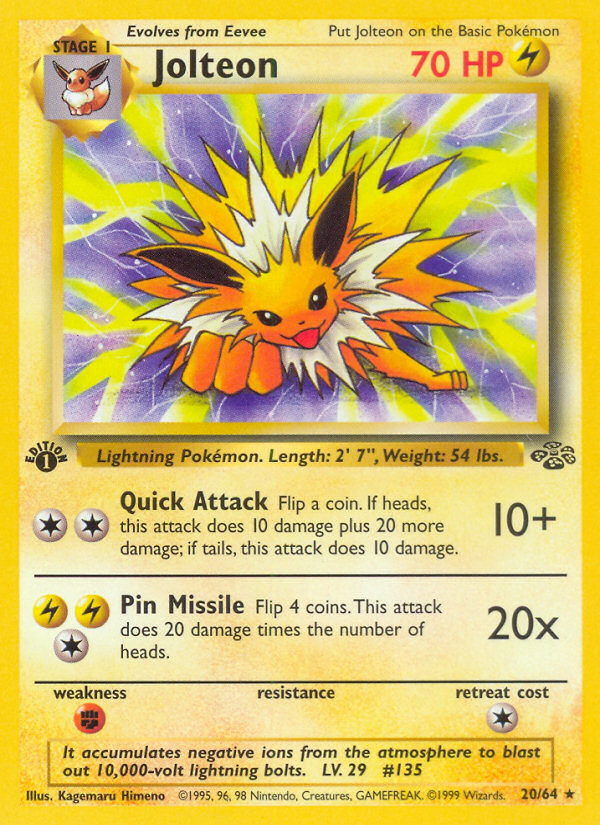 Jolteon (20/64) [Jungle 1st Edition] | Gear Gaming Bentonville