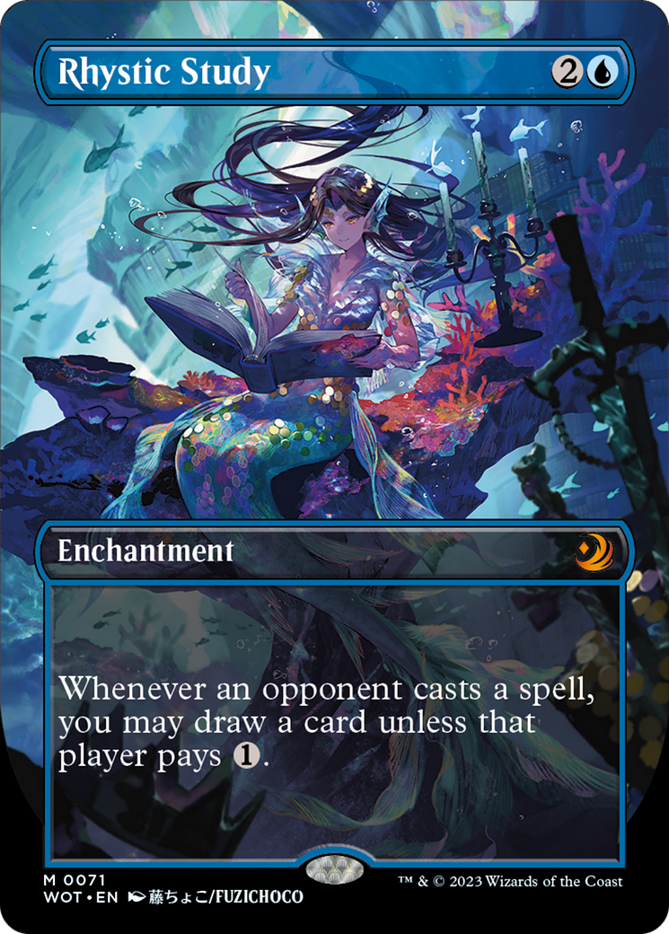 Rhystic Study (Anime Borderless) [Wilds of Eldraine: Enchanting Tales] | Gear Gaming Bentonville