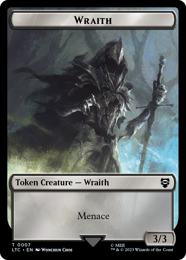 Goblin // Wraith Double-Sided Token [The Lord of the Rings: Tales of Middle-Earth Commander Tokens] | Gear Gaming Bentonville