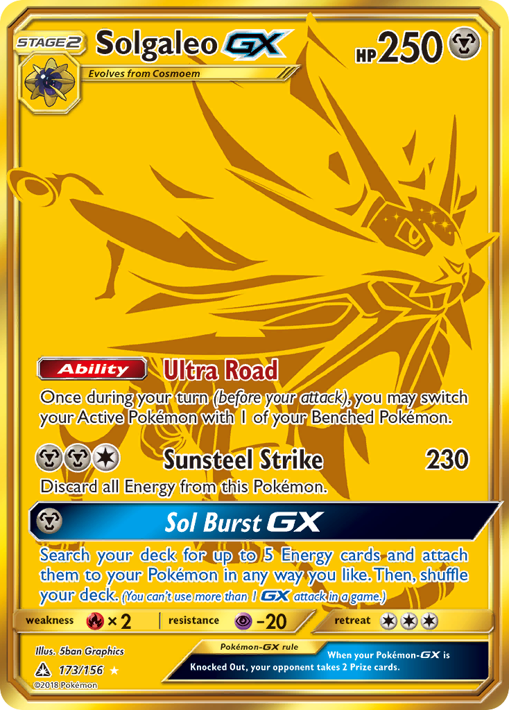 Solgaleo GX (173/156) [Sun & Moon: Ultra Prism] | Gear Gaming Bentonville