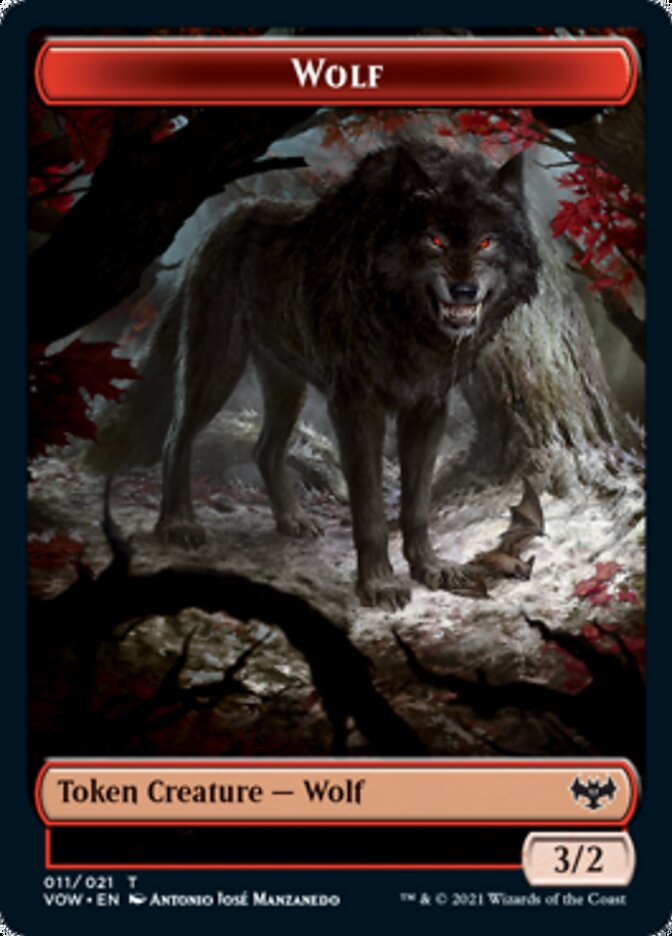 Wolf Token (011) [Innistrad: Crimson Vow Tokens] | Gear Gaming Bentonville