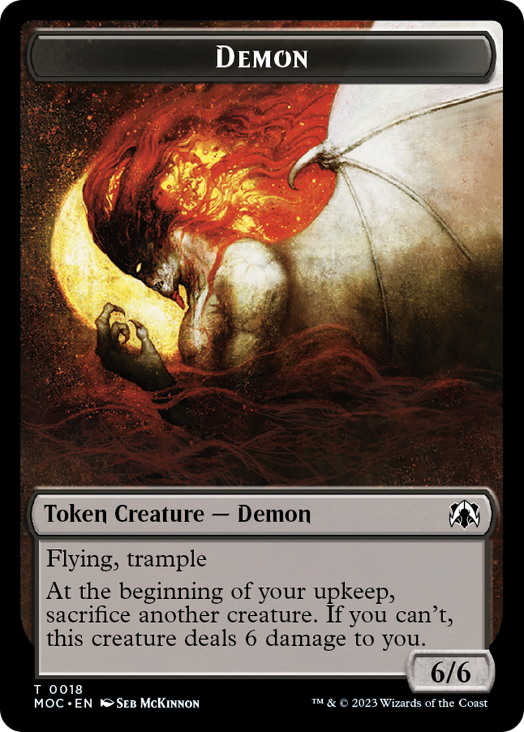 Angel (3) // Demon Double-Sided Token [March of the Machine Commander Tokens] | Gear Gaming Bentonville