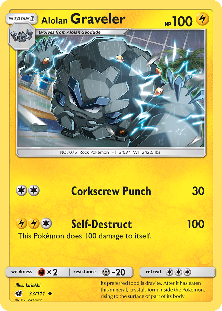 Alolan Graveler (33/111) [Sun & Moon: Crimson Invasion] | Gear Gaming Bentonville