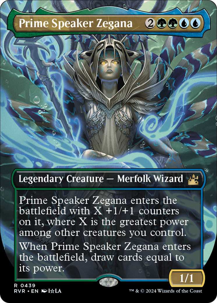 Prime Speaker Zegana (Anime Borderless) [Ravnica Remastered] | Gear Gaming Bentonville