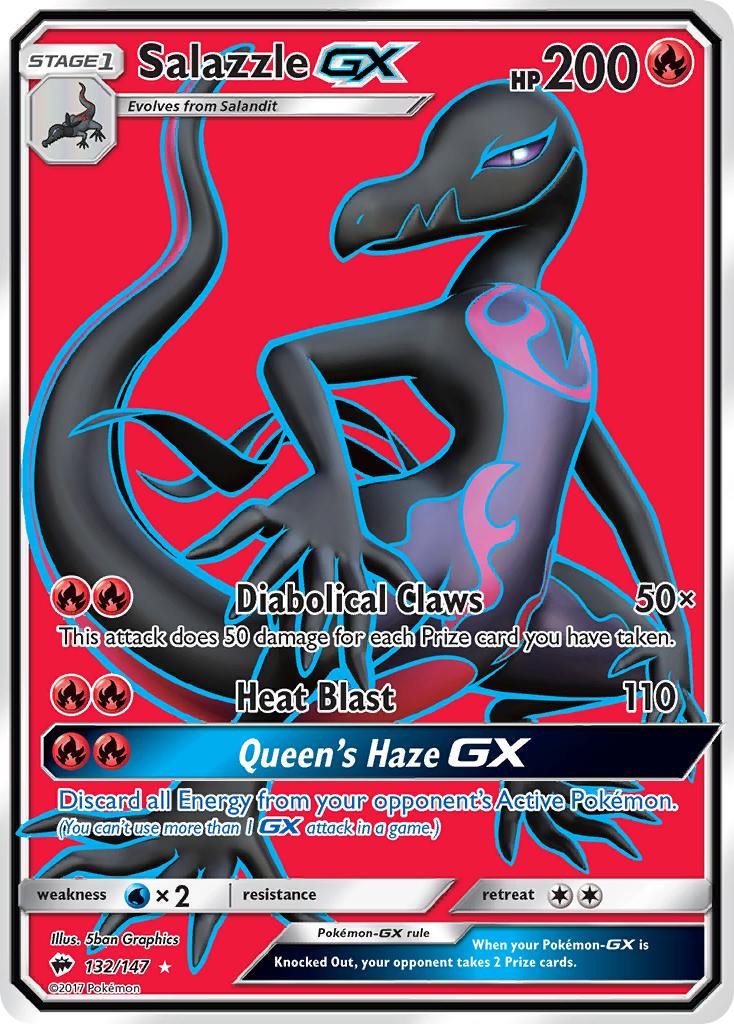 Salazzle GX (132/147) [Sun & Moon: Burning Shadows] | Gear Gaming Bentonville