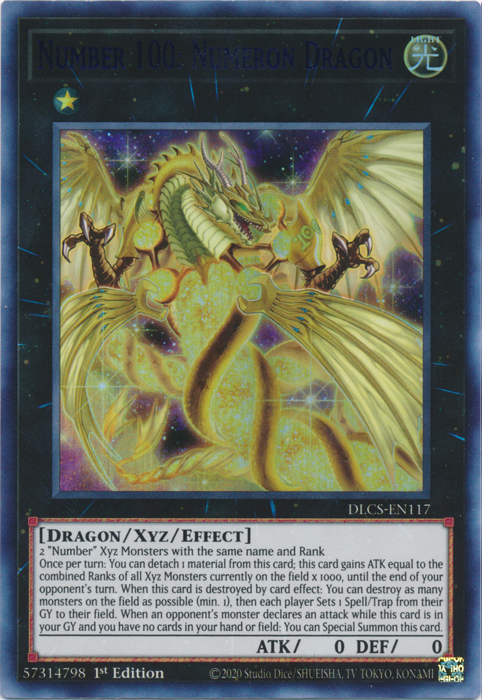 Number 100: Numeron Dragon (Blue) [DLCS-EN117] Ultra Rare | Gear Gaming Bentonville