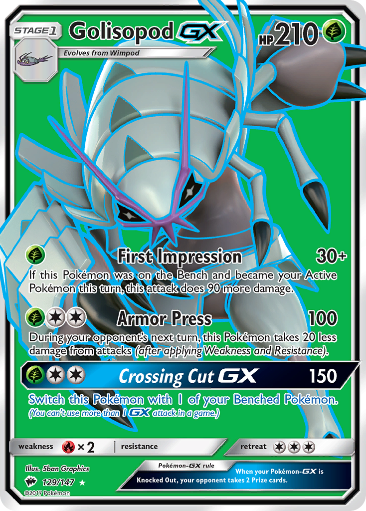 Golisopod GX (129/147) [Sun & Moon: Burning Shadows] | Gear Gaming Bentonville