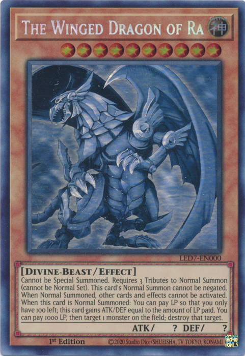 The Winged Dragon of Ra (Ghost Rare) [LED7-EN000] Ghost Rare | Gear Gaming Bentonville