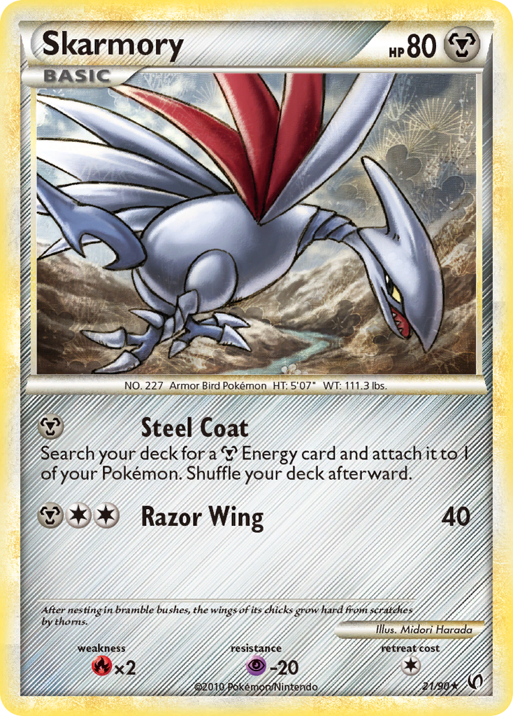 Skarmory (21/90) [HeartGold & SoulSilver: Undaunted] | Gear Gaming Bentonville