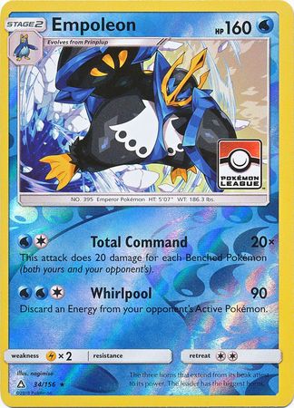 Empoleon (34/156) (League Promo) [Sun & Moon: Ultra Prism] | Gear Gaming Bentonville