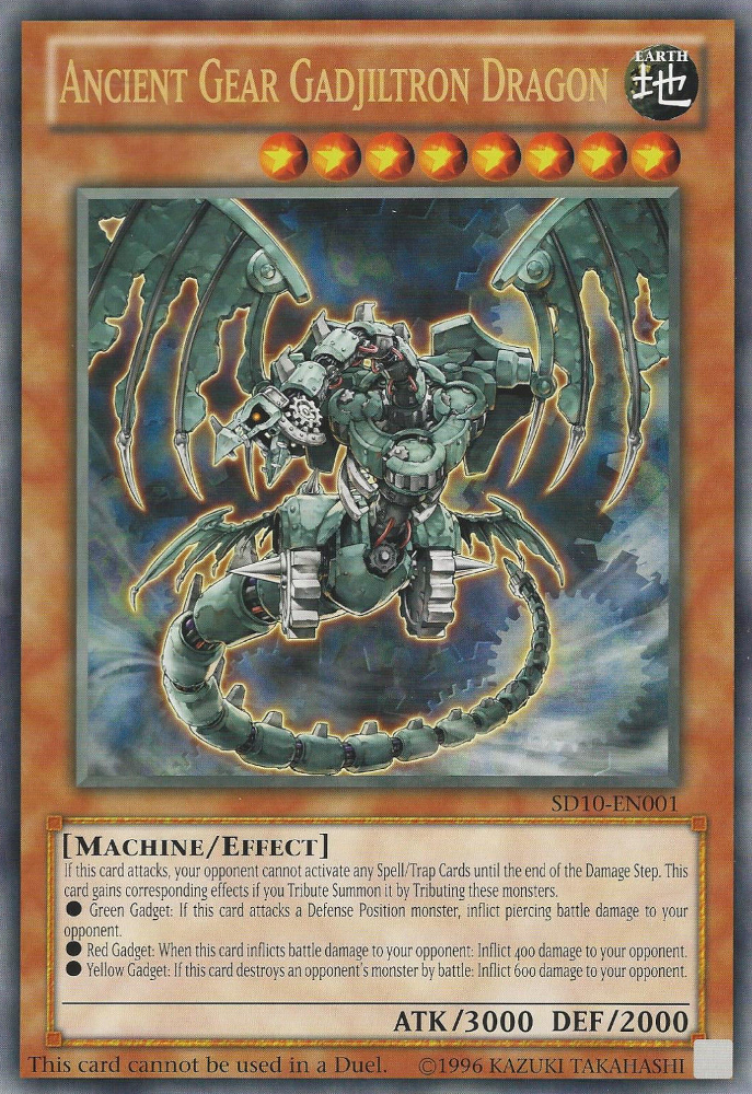 Ancient Gear Gadjiltron Dragon (Oversized) (Machine Madness) [SD10-EN001] Promo | Gear Gaming Bentonville