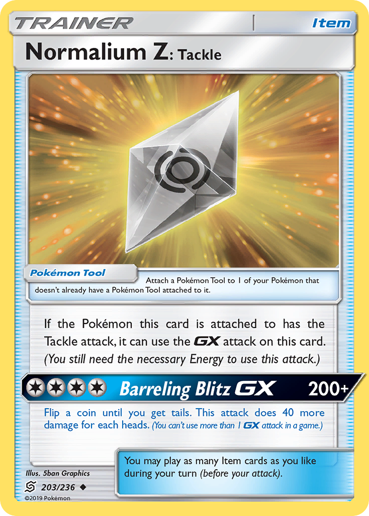 Normalium Z: Tackle (203/236) [Sun & Moon: Unified Minds] | Gear Gaming Bentonville