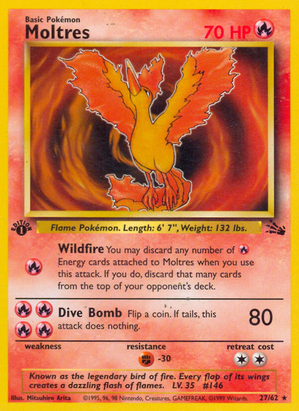 Moltres (27/62) [Fossil 1st Edition] | Gear Gaming Bentonville