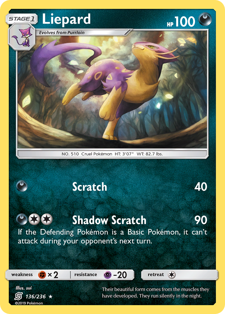 Liepard (136/236) [Sun & Moon: Unified Minds] | Gear Gaming Bentonville