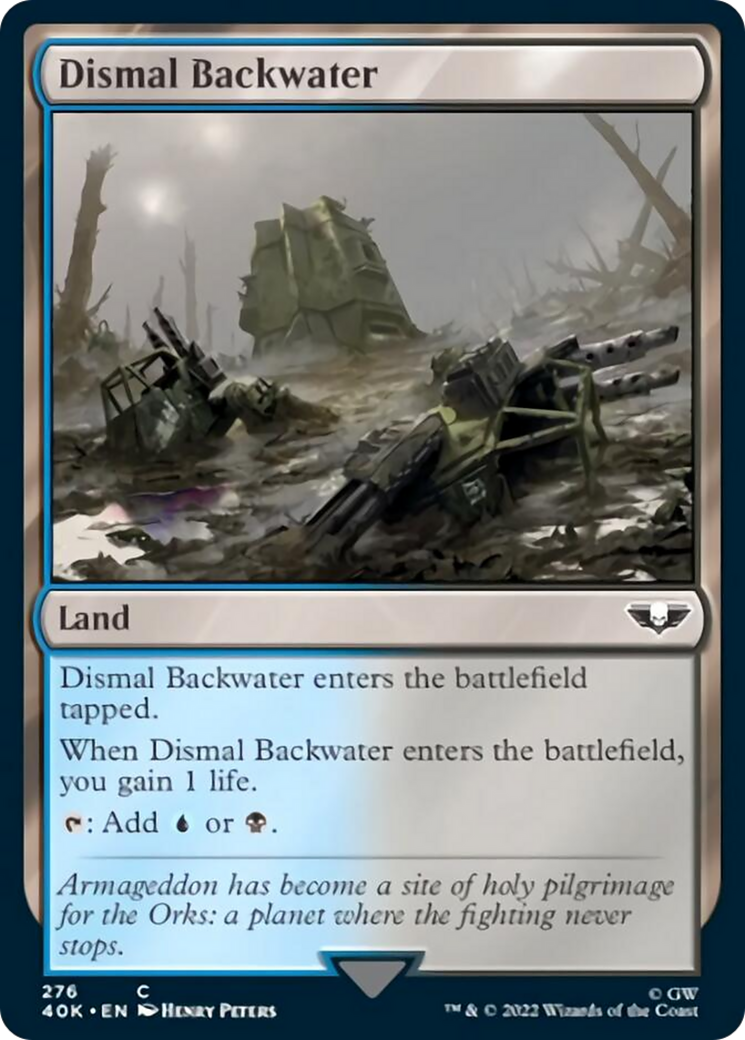 Dismal Backwater (Surge Foil) [Universes Beyond: Warhammer 40,000] | Gear Gaming Bentonville