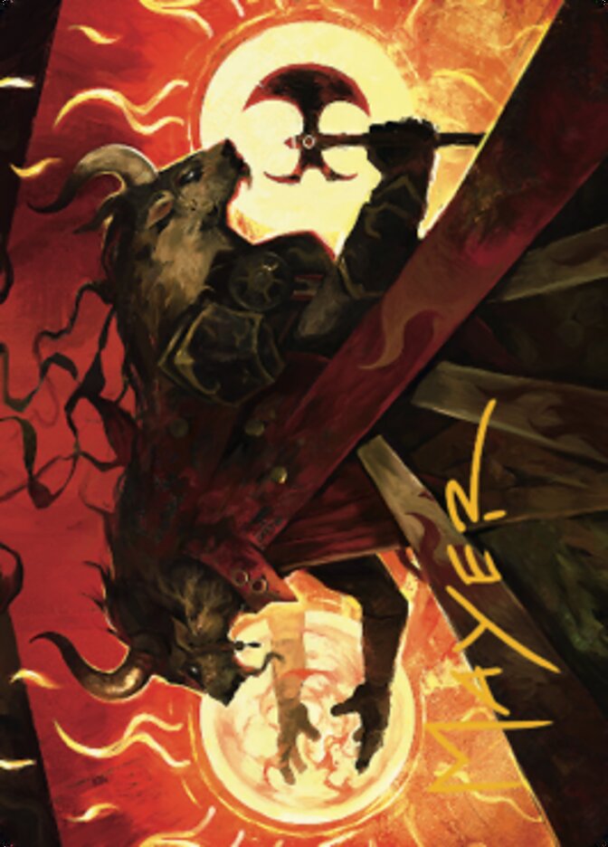 Hurloon Battle Hymn Art Card (Gold-Stamped Signature) [Dominaria United Art Series] | Gear Gaming Bentonville