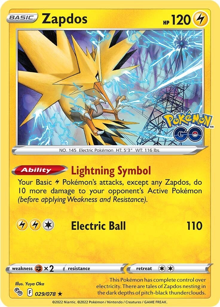 Zapdos (029/078) [Pokémon GO] | Gear Gaming Bentonville