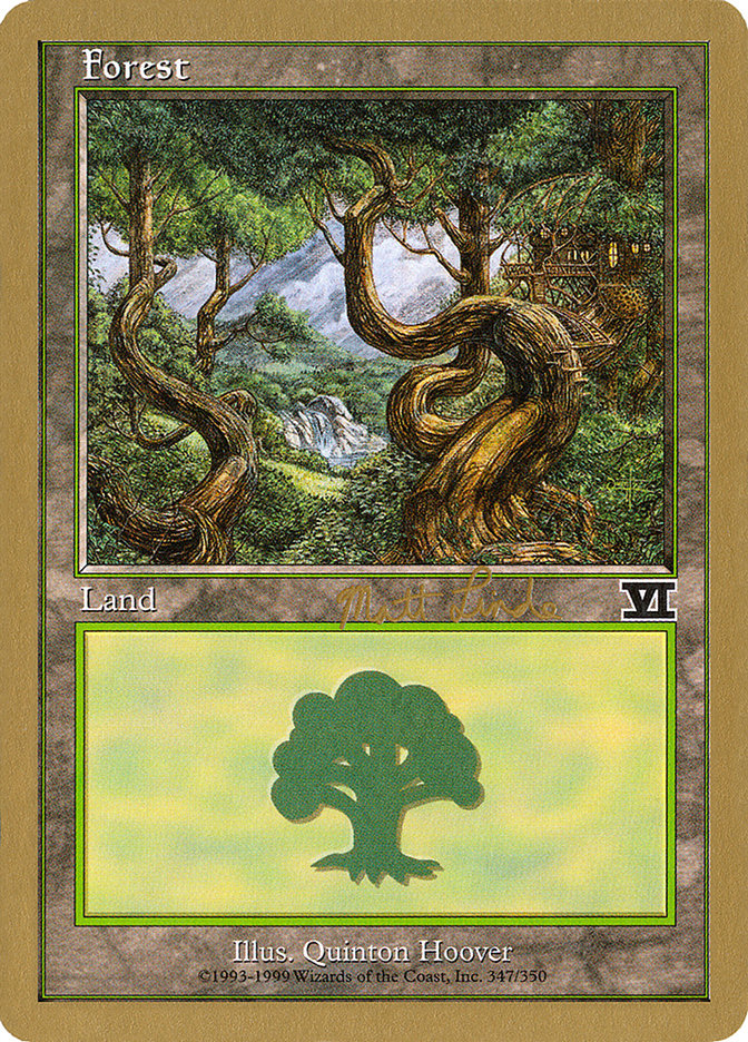 Forest (ml347b) (Matt Linde) [World Championship Decks 1999] | Gear Gaming Bentonville