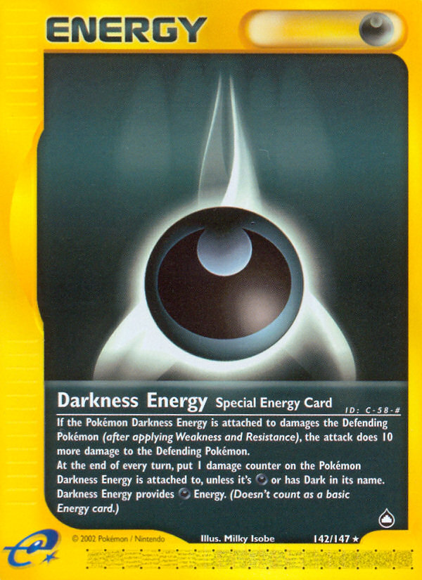 Darkness Energy (142/147) [Aquapolis] | Gear Gaming Bentonville