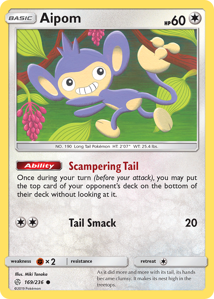 Aipom (169/236) [Sun & Moon: Cosmic Eclipse] | Gear Gaming Bentonville