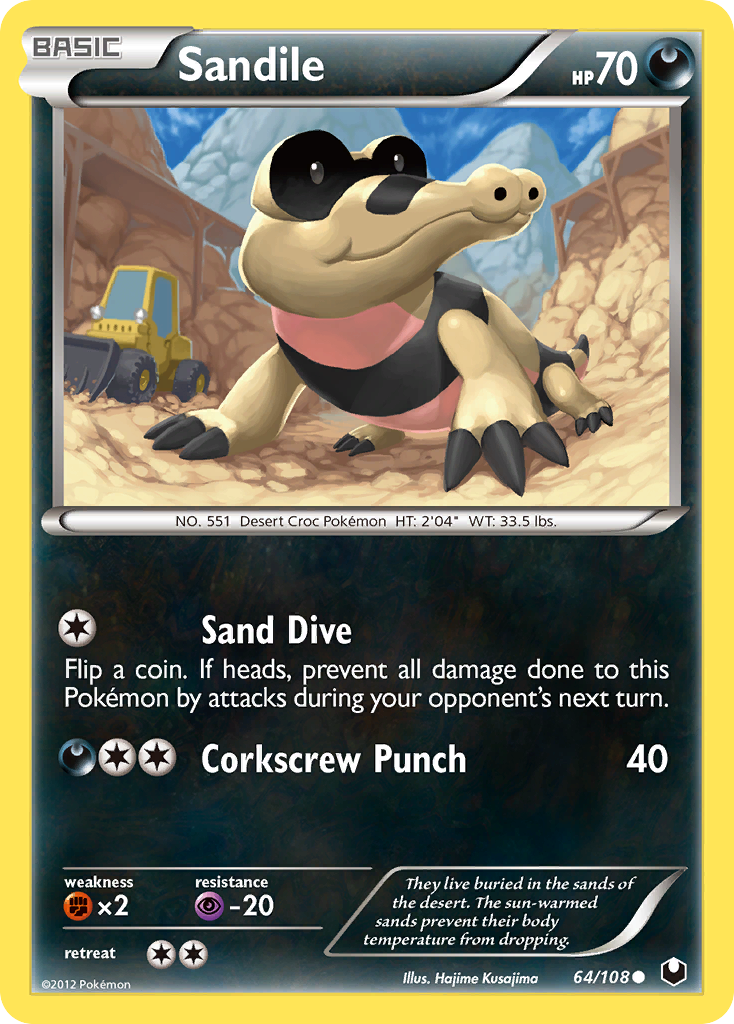 Sandile (64/108) [Black & White: Dark Explorers] | Gear Gaming Bentonville