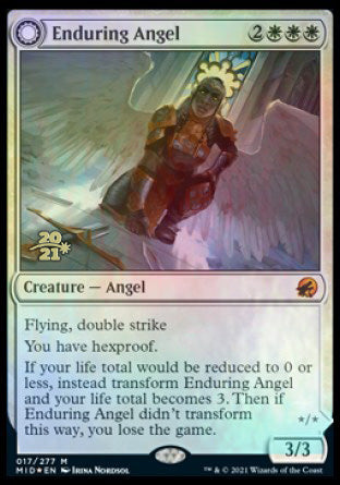 Enduring Angel // Angelic Enforcer [Innistrad: Midnight Hunt Prerelease Promos] | Gear Gaming Bentonville