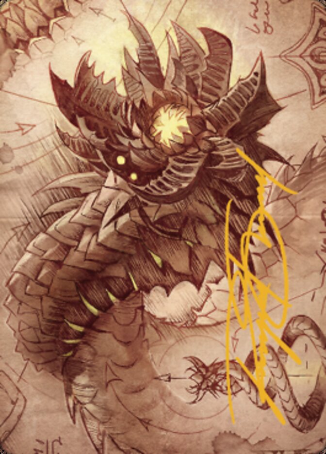 Wurmcoil Engine Art Card (Gold-Stamped Signature) [The Brothers' War Art Series] | Gear Gaming Bentonville