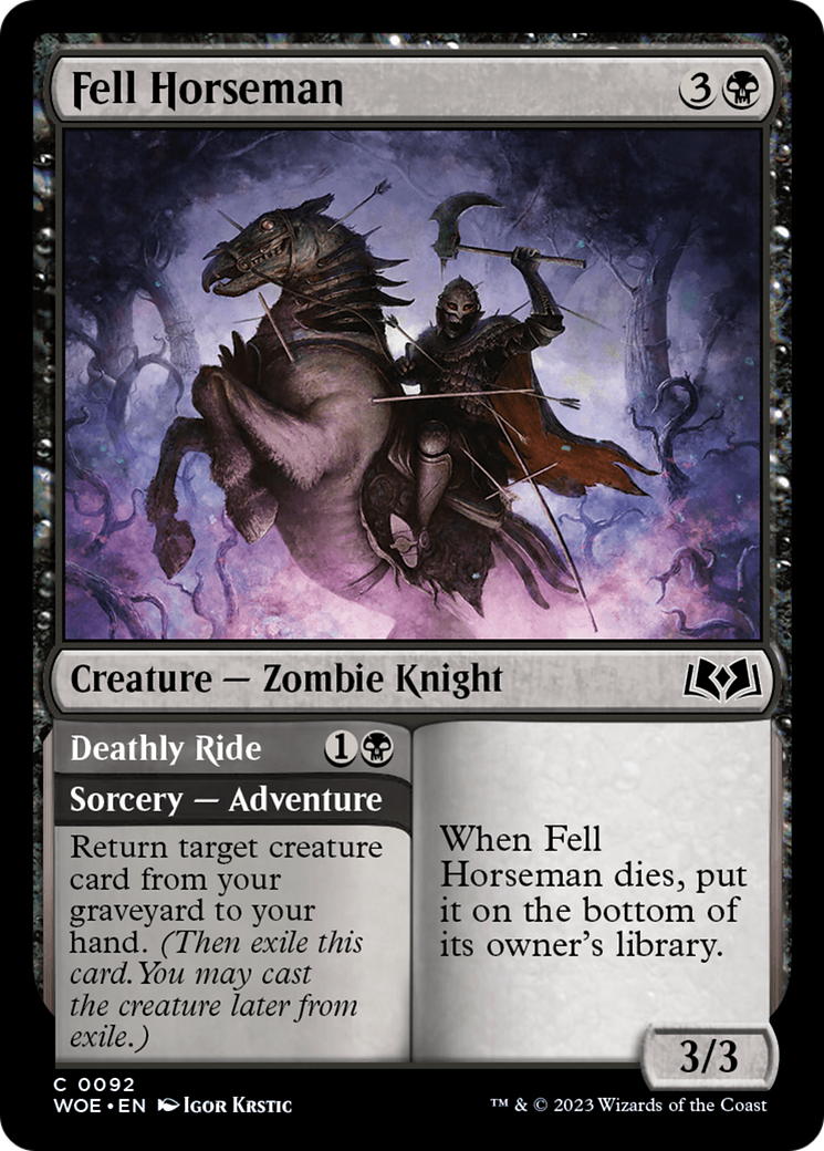 Fell Horseman // Deathly Ride [Wilds of Eldraine] | Gear Gaming Bentonville