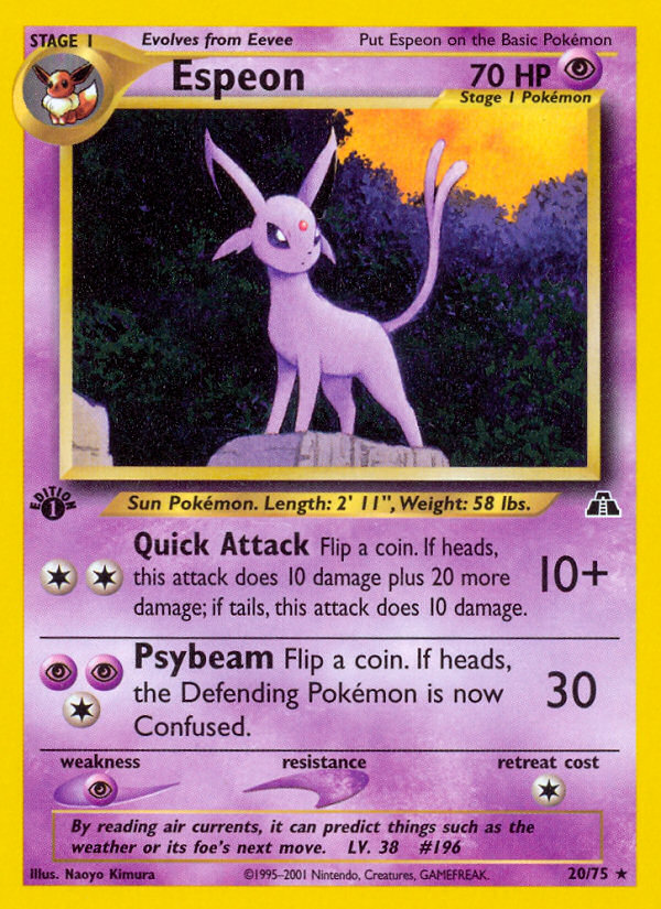 Espeon (20/75) [Neo Discovery 1st Edition] | Gear Gaming Bentonville